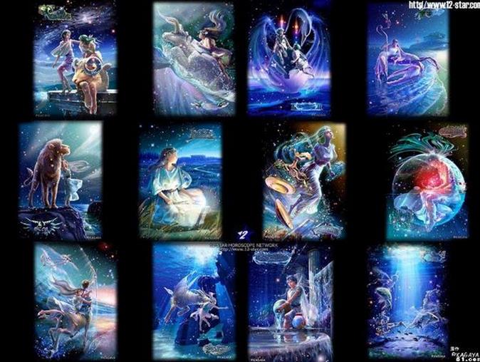 十二星座代表的仙女图片(一套的)