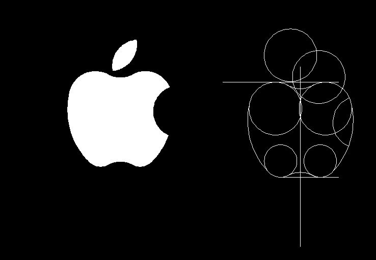求苹果logo CAD的大小图纸-ZOL问答堂